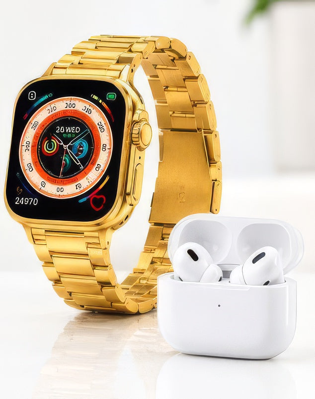 10 in 1 Big size ultra smart watch with  Airpods pro 2