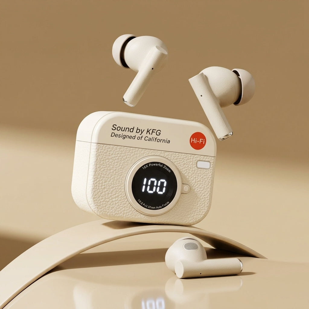 X73 Retro Camera Design TWS Wireless Earbuds