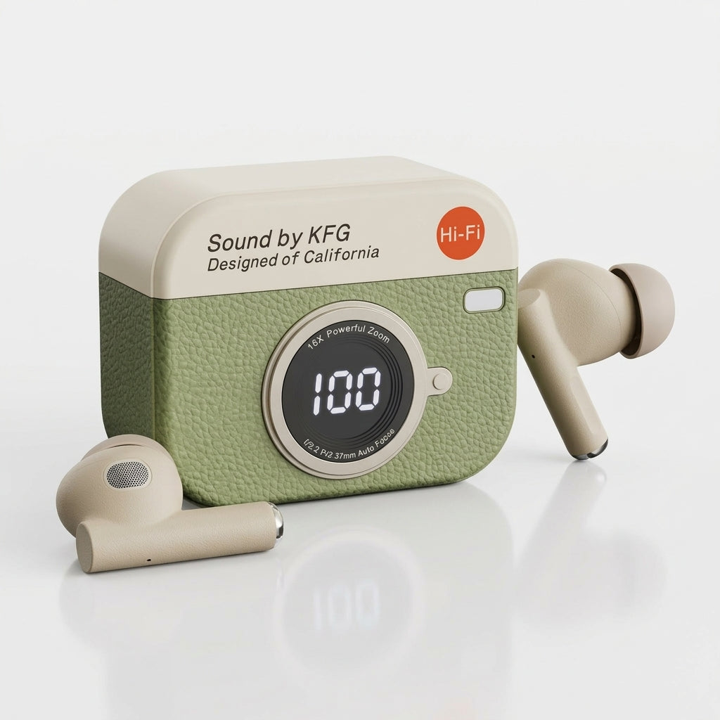 X73 Retro Camera Design TWS Wireless Earbuds