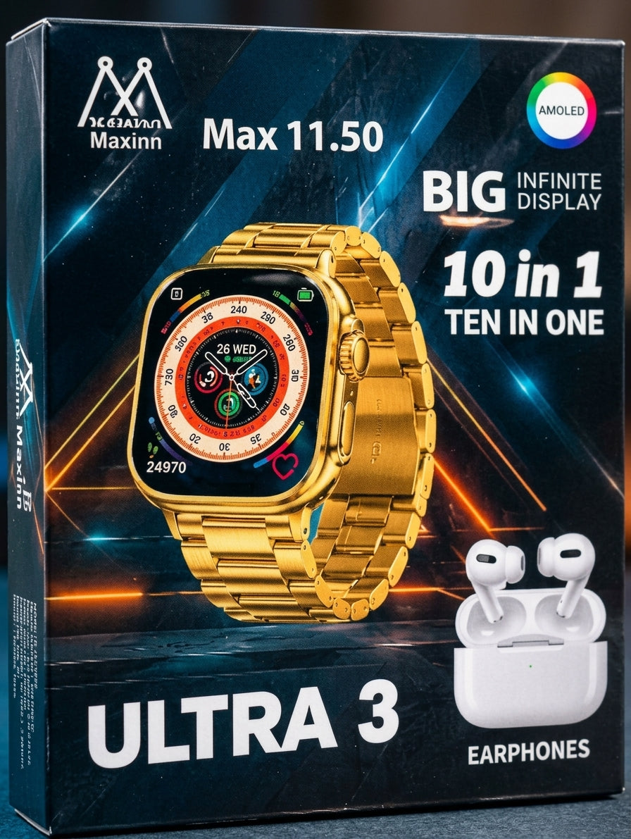 10 in 1 Big size ultra smart watch with  Airpods pro 2
