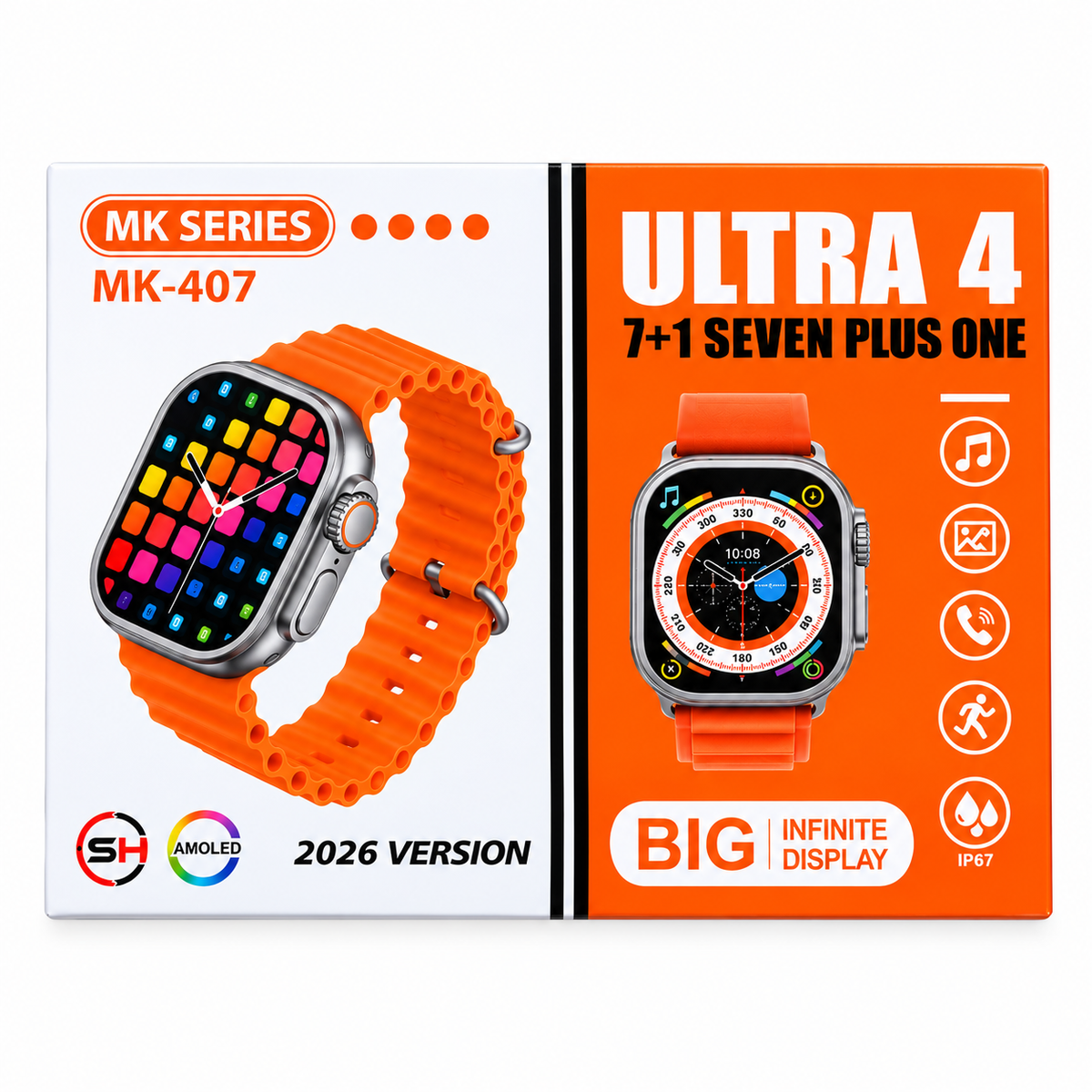 MK-407 Ultra 4 Smartwatch – 7+1