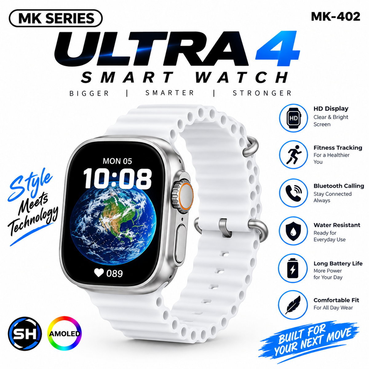 MK-402 Ultra 4 Smartwatch – Premium Quality